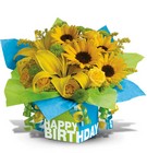 Sunny Birthday Present Premier Flowers from Cottage Florist, Lakeland Fl 33813